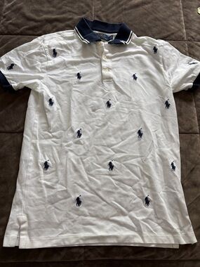 Polo by Ralph Lauren White Polo with Navy Player Embroidery